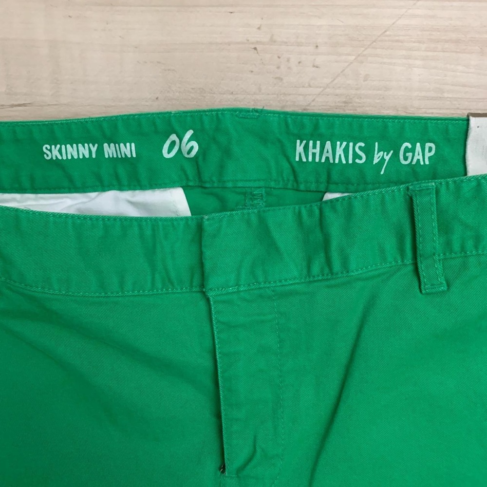 Gap Skinny Mini Kelly Green Khakis Pants Womens Size 6 Stretch Chino